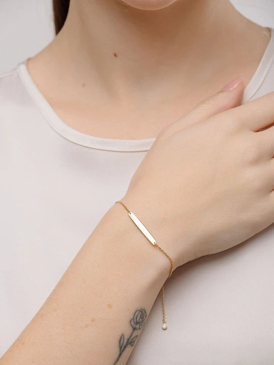 Zdjęcie produktu Pandora Pozłacana bransoletka z elementem ozdobnym rozmiar: 18 złoty