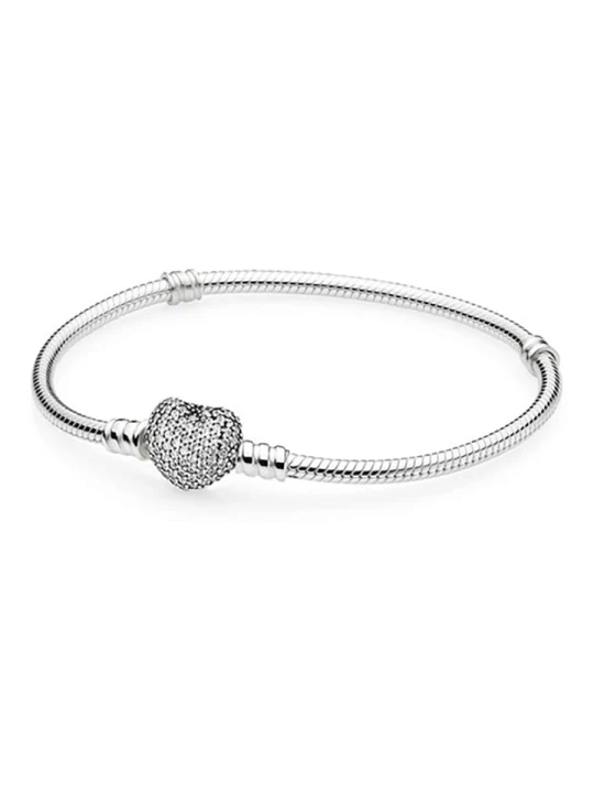 Zdjęcie produktu Pandora Srebrna bransoletka z cyrkoniami rozmiar: 17
