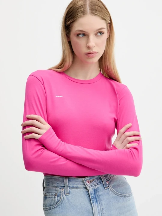 Zdjęcie produktu Pangaia longsleeve Cotton-Stretch Long-Sleeved Top różowy