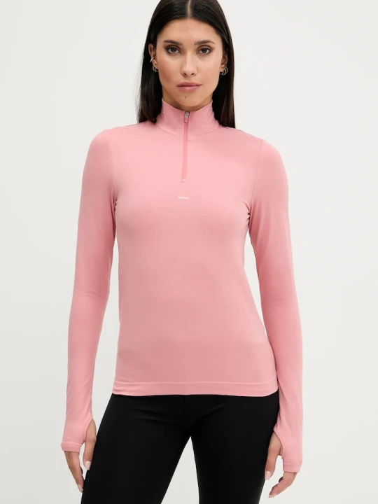 Zdjęcie produktu Pangaia longsleeve Plant-Stretch Zipped Long Sleeve Top różowy