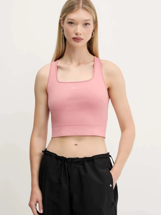 Zdjęcie produktu Pangaia top Plant-Stretch Ribbed Tank Top różowy