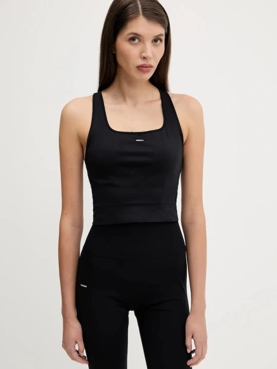 Zdjęcie produktu Pangaia top Plant-Stretch Ribbed Tank Top czarny