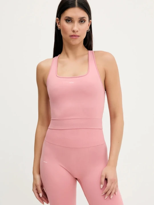 Zdjęcie produktu Pangaia top Plant-Stretch Ribbed Tank Top różowy