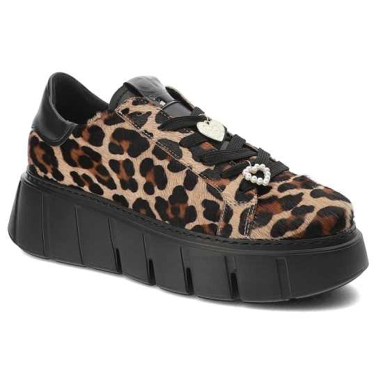 Zdjęcie produktu Panterka Sneakersy Chebello Eleganckie Obuwie Damskie Premium brązowy