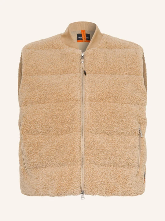 Zdjęcie produktu Parajumpers Kamizelka Puchowa Simaw Z Futerkiem Typu Teddy beige JASNOBRĄZOWY