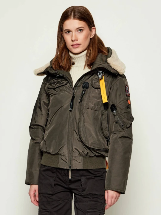 Zdjęcie produktu PARAJUMPERS Puchowa Kurtka Gobi S. | Regular Fit | shearling oliwkowy