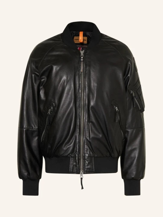 Zdjęcie produktu Parajumpers Kurtka Skórzana Morvin schwarz CZARNY