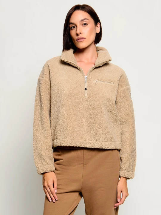 Zdjęcie produktu PARAJUMPERS Polarowa bluza Honka | Cropped Fit beżowy
