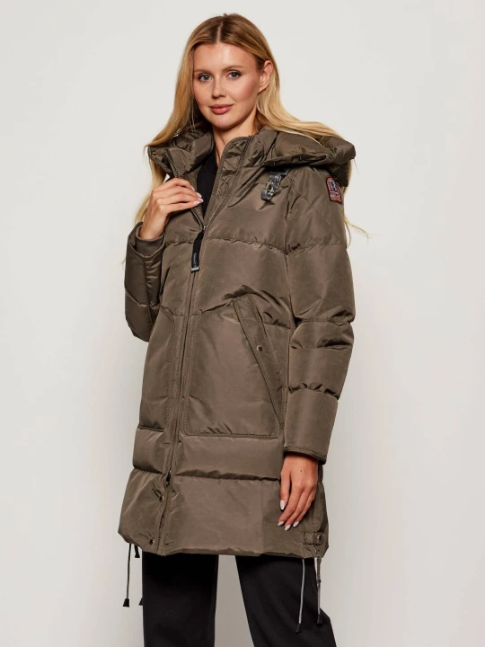 Zdjęcie produktu PARAJUMPERS Puchowa kurtka LONG BEAR | Slim Fit oliwkowy