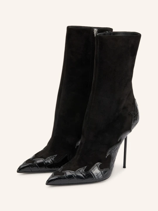 Zdjęcie produktu Paris Texas Botki Lidia Queen Of Hearts schwarz CZARNY