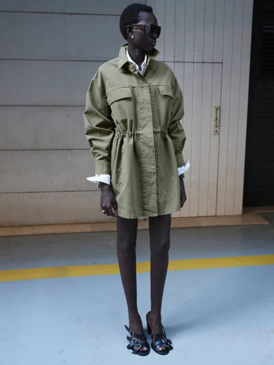 Zdjęcie produktu Parka dżinsowa oversize khaki - Kobieta - - MANGO