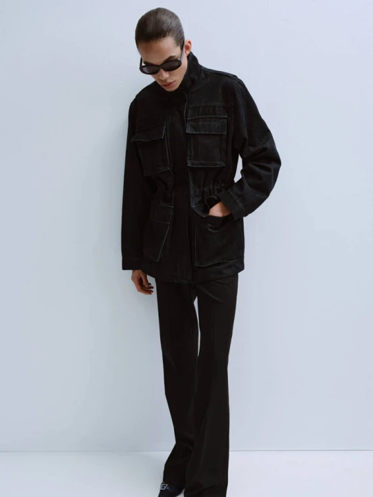 Zdjęcie produktu Parka jeansowa oversize z kieszeniami niebieski - Kobieta - MANGO