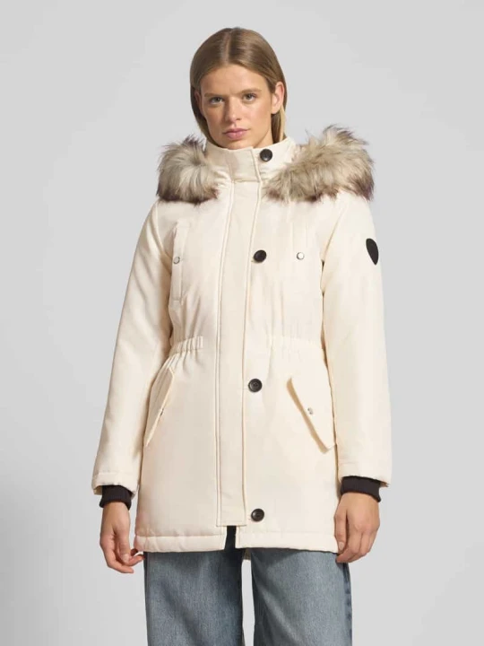 Zdjęcie produktu Parka kroju shaped fit z naszywką z logo model ‘IRIS’ Only Złamany biały