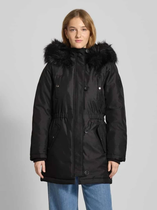 Zdjęcie produktu Parka kroju shaped fit z naszywką z logo model ‘IRIS’ Only Czarny