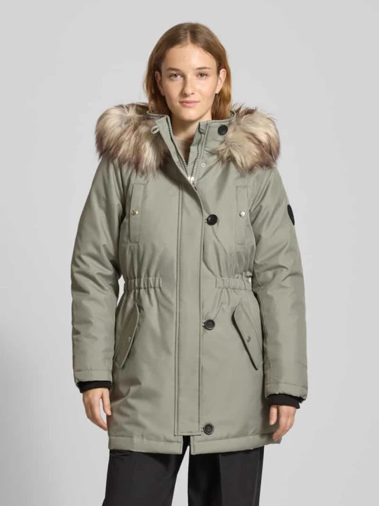 Zdjęcie produktu Parka kroju shaped fit z naszywką z logo model ‘IRIS’ Only Trzcinowy