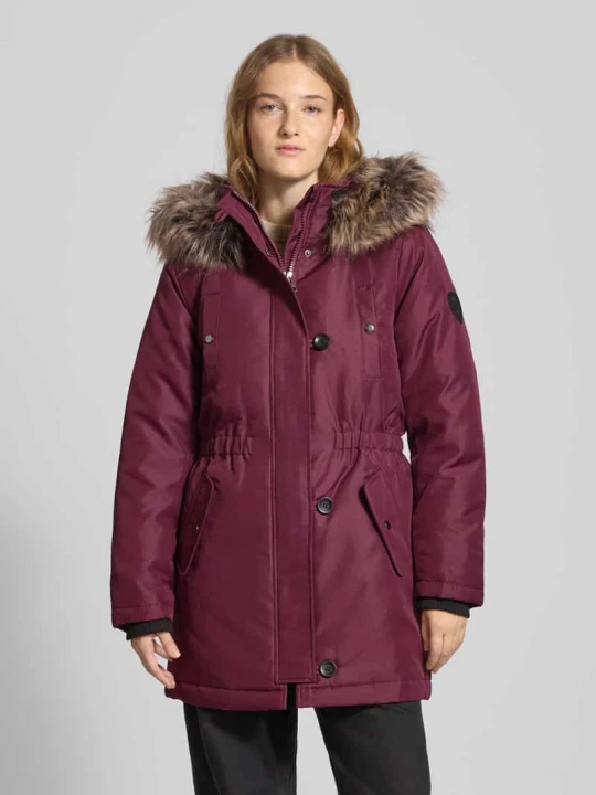 Zdjęcie produktu Parka kroju shaped fit z naszywką z logo model ‘IRIS’ Only Bordowy