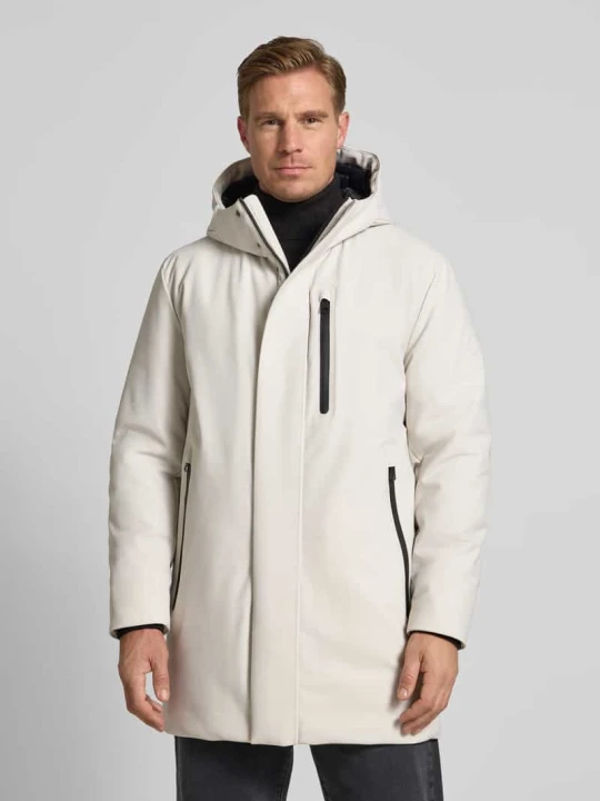 Zdjęcie produktu Parka o kroju regular fit z kapturem model ‘FLEX CROSS’ Strellson Srebrny