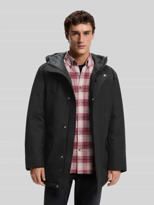 Zdjęcie produktu Parka o kroju regular fit z kapturem model 'Osiass1' Boss Czarny