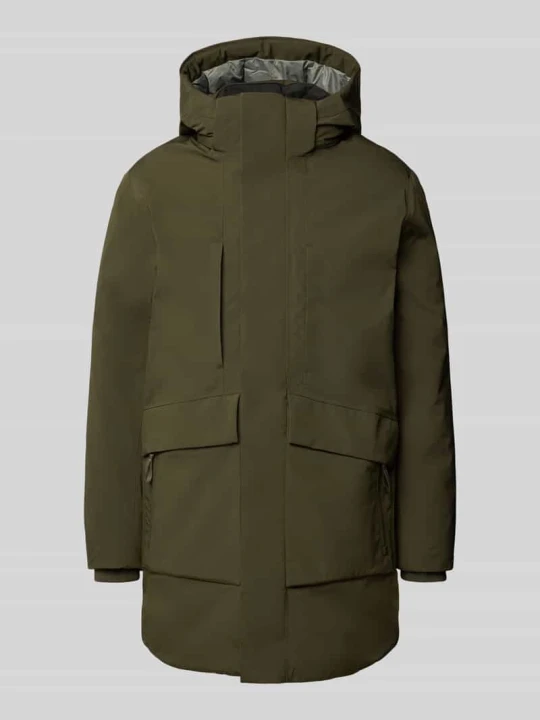 Zdjęcie produktu parka o kroju regular fit z kieszeniami z patką model 'LAMOON' Jack&Jones Ciemnozielony