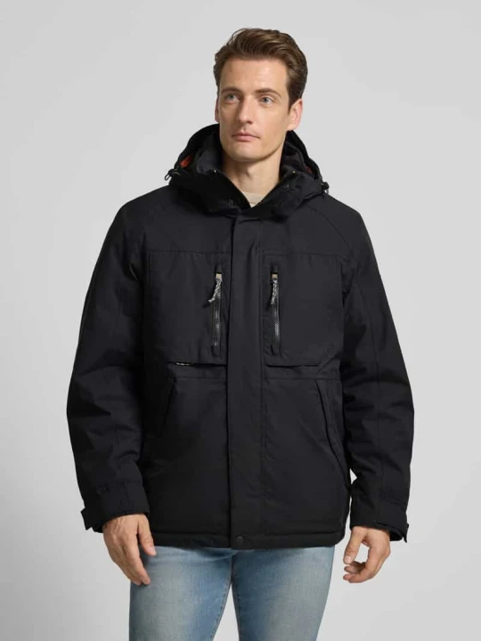 Zdjęcie produktu Parka o kroju regular fit z kieszeniami zapinanymi na zamek błyskawiczny model 'TEXXXACTIVE' Camel Active Antracytowy