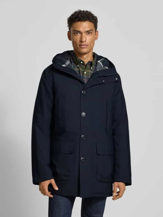 Zdjęcie produktu Parka o kroju regular fit z mieszanki bawełny model ‘BEAUFORT’ Barbour Granatowy