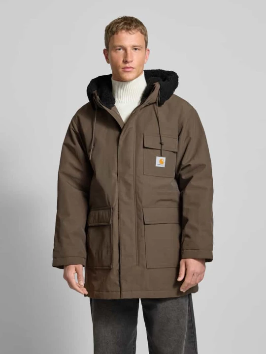 Zdjęcie produktu Parka krój regular fit z naszywką z logo model „Siberia” Carhartt WIP Średniobrązowy