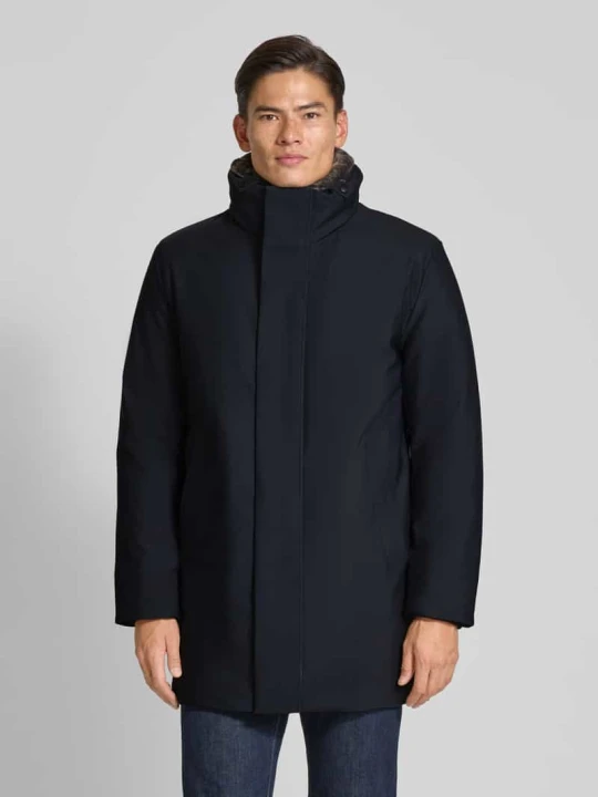 Zdjęcie produktu Parka o kroju regular fit z odpinanym kołnierzem z imitacji futra Strellson Czarny