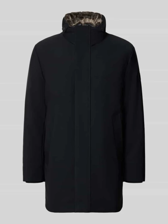 Zdjęcie produktu parka o kroju regular fit z odpinanym obszyciem sztucznym futrem model 'Flex' Strellson Czarny