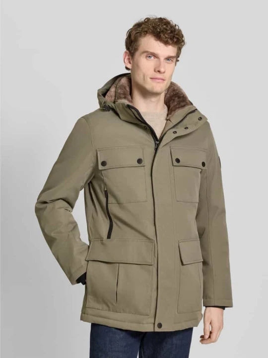 Zdjęcie produktu Parka o kroju regular fit z podszewką kaptura ze sztucznego futra Tom Tailor Oliwkowy