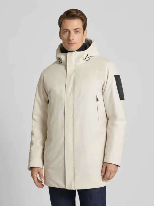 Zdjęcie produktu Parka o kroju regular fit z wodoodpornego materiału model ‘HEXATECH’ Boss Złamany biały