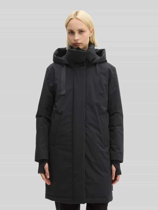 Zdjęcie produktu parka o kroju relaxed fit z kołnierzem z kapturem Marc O'Polo Czarny