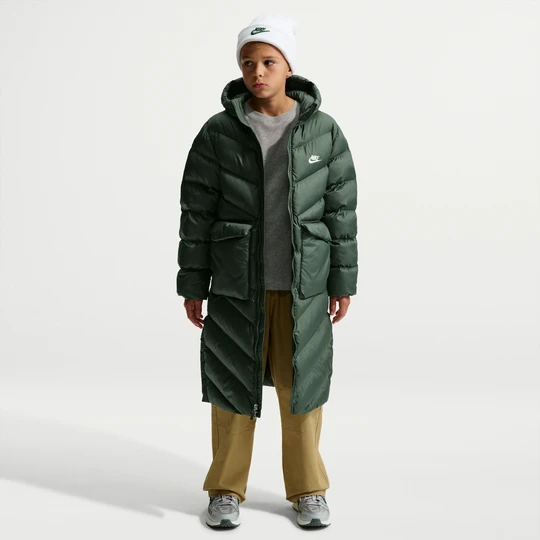 Zdjęcie produktu Parka puchowa o luźnym kroju dla dużych dzieci Therma-Fit Nike All Day Play - Zieleń