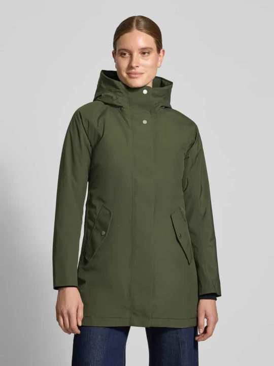 Zdjęcie produktu parka w kroju regular fit z kapturem model 'Alana' Didriksons Ciemnozielony