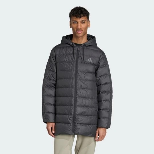 Zdjęcie produktu Parka z kapturem Essentials CLIMAWARM 3-Stripes Light Down Adidas czarny