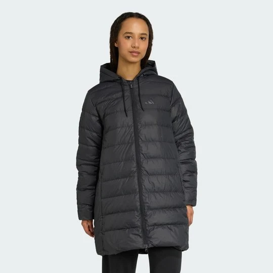 Zdjęcie produktu Parka z kapturem Essentials CLIMAWARM 3-Stripes Light Down Adidas czarny