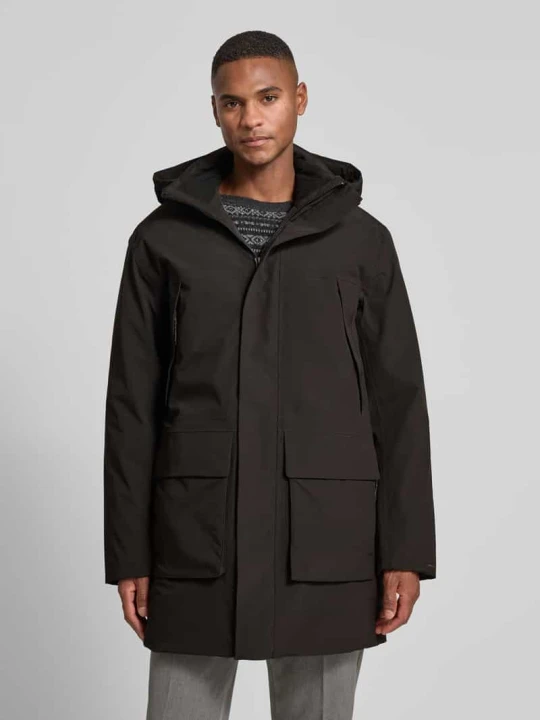 Zdjęcie produktu Parka z kapturem i kieszeniami z patką model ‘MOON’ Jack&Jones Czarny