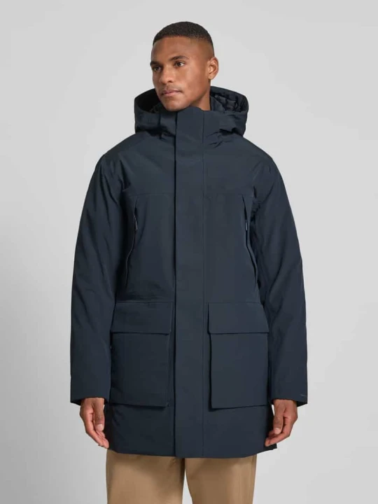 Zdjęcie produktu Parka z kapturem i kieszeniami z patką model ‘MOON’ Jack&Jones Granatowy