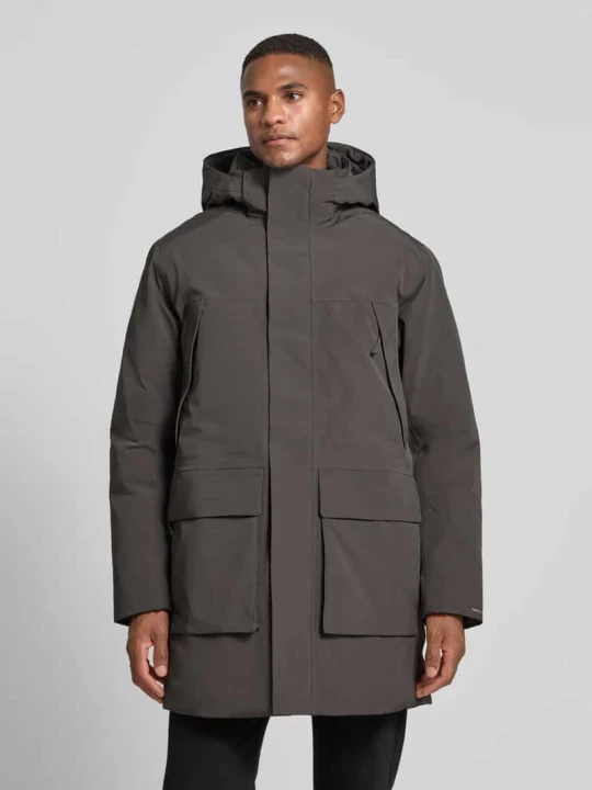 Zdjęcie produktu Parka z kapturem i kieszeniami z patką model ‘MOON’ Jack&Jones Średnioszary