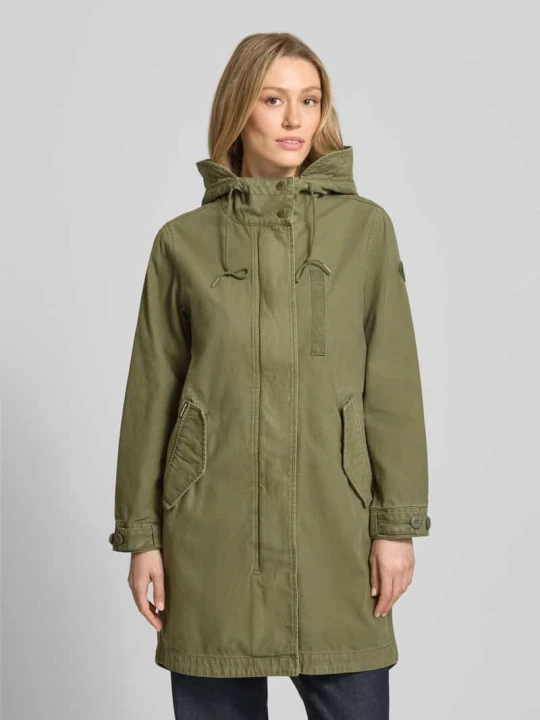 Zdjęcie produktu Parka z kapturem i kieszenie z patką model 'FREYA' khujo Oliwkowy