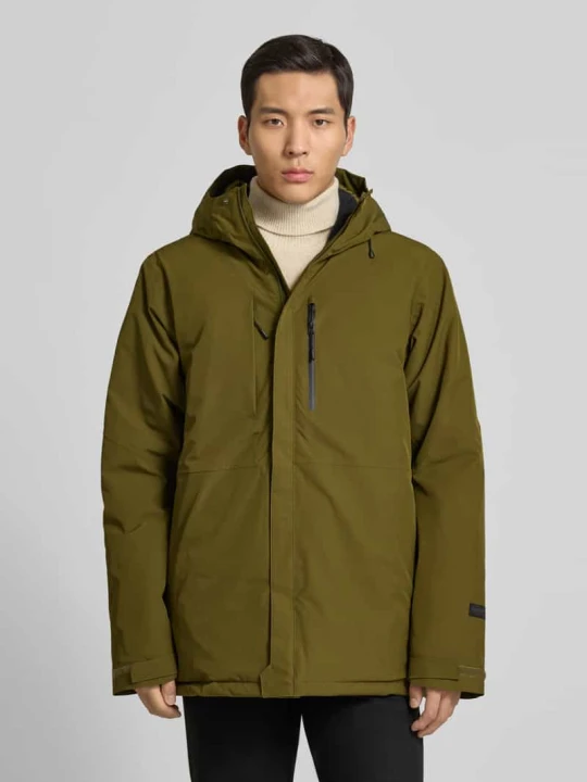 Zdjęcie produktu Parka z kapturem i patkami na rękawach model ‘BAKERHILL’ icepeak Oliwkowy