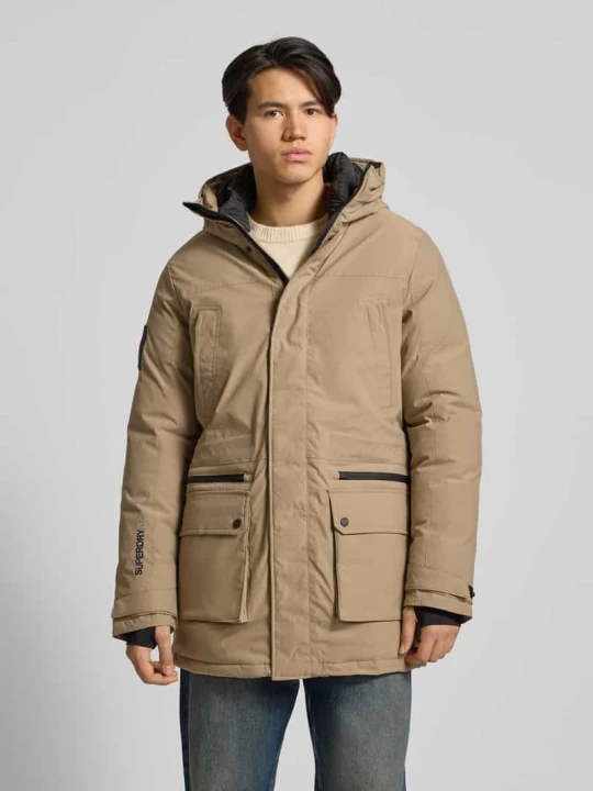 Zdjęcie produktu Parka z kapturem Superdry Piaskowy