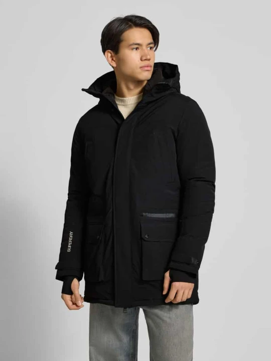 Zdjęcie produktu Parka z kapturem Superdry Czarny