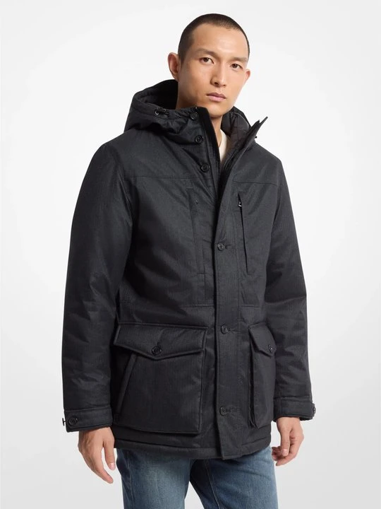 Zdjęcie produktu Parka z nadrukiem w jodełkę Michael Kors CZARNY (Czarny)