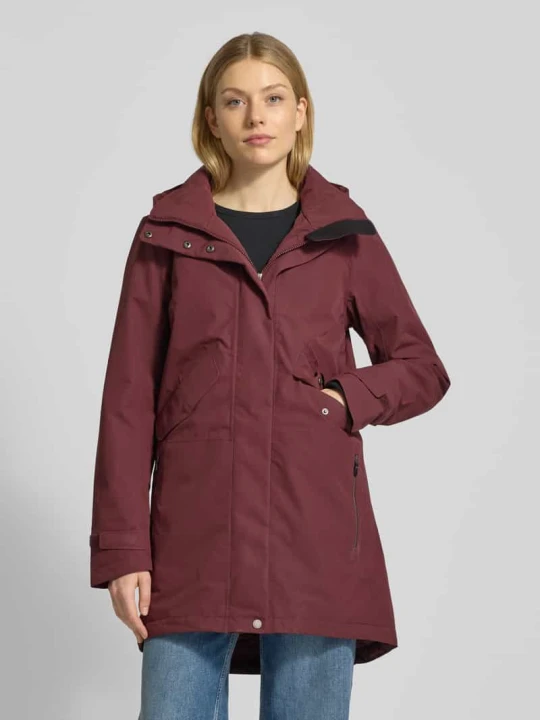 Zdjęcie produktu Parka z odpinanym kapturem model ‘INDRA’ Didriksons Bordowy