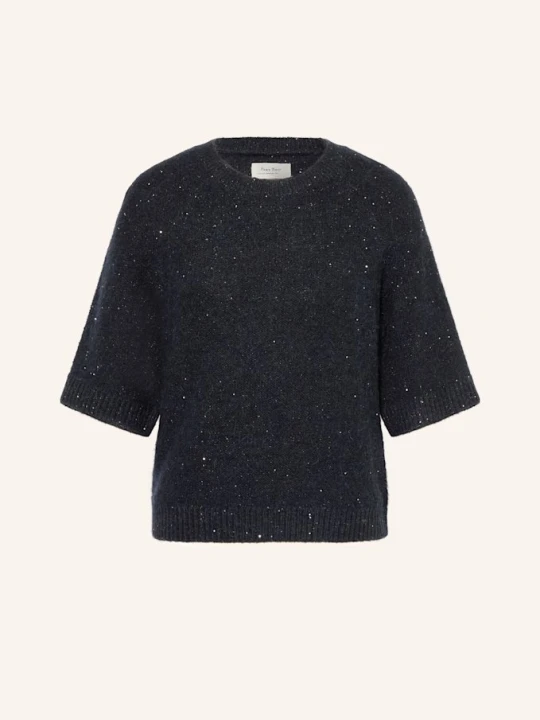 Zdjęcie produktu Part Two Sweter Uresapw Z Rękawami 3 / 4 I Cekinami blau GRANATOWY