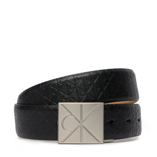 Zdjęcie produktu Pasek Calvin Klein Emblem Plaque W/ Aop 35Mm Adj LV04D7082G Czarny