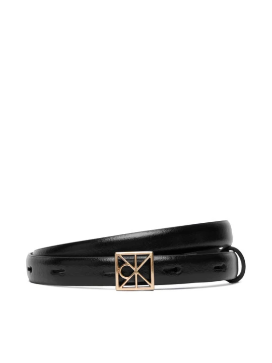 Zdjęcie produktu Pasek Damski Calvin Klein Emblem Buckle 15Mm Fixed Smooth LV04F7061G Czarny