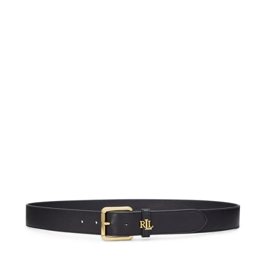 Zdjęcie produktu Pasek Damski LAUREN RALPH LAUREN Logo Keeper 412968765001 Czarny