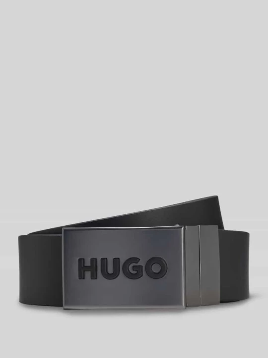 Zdjęcie produktu Pasek dwustronny z naturalnej skóryl model 'GUSSY_PLAQUE_SR35' Hugo Czarny
