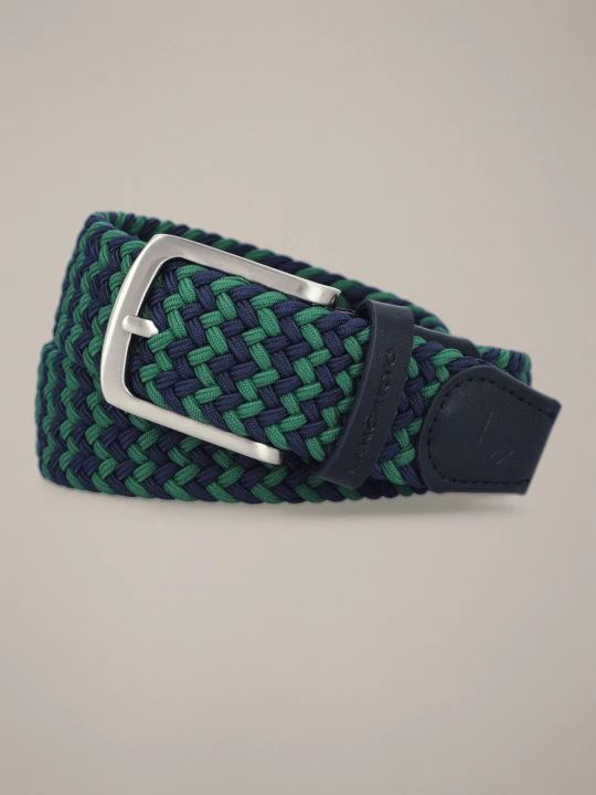 Zdjęcie produktu Pasek Pleciony Pleat Zielono-Granatowy Lancerto